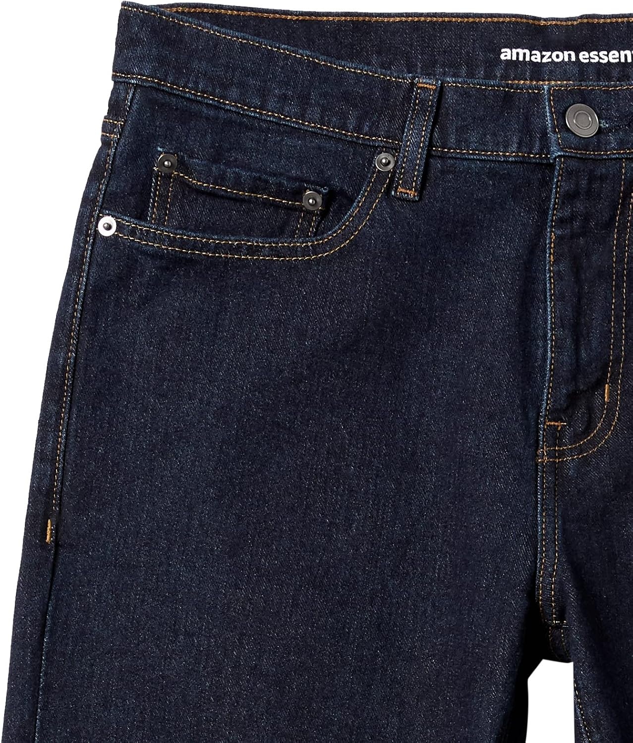 image:imageAmazon Essentials Mens StraightFit Stretch Jean LightStretch DenimRinsed