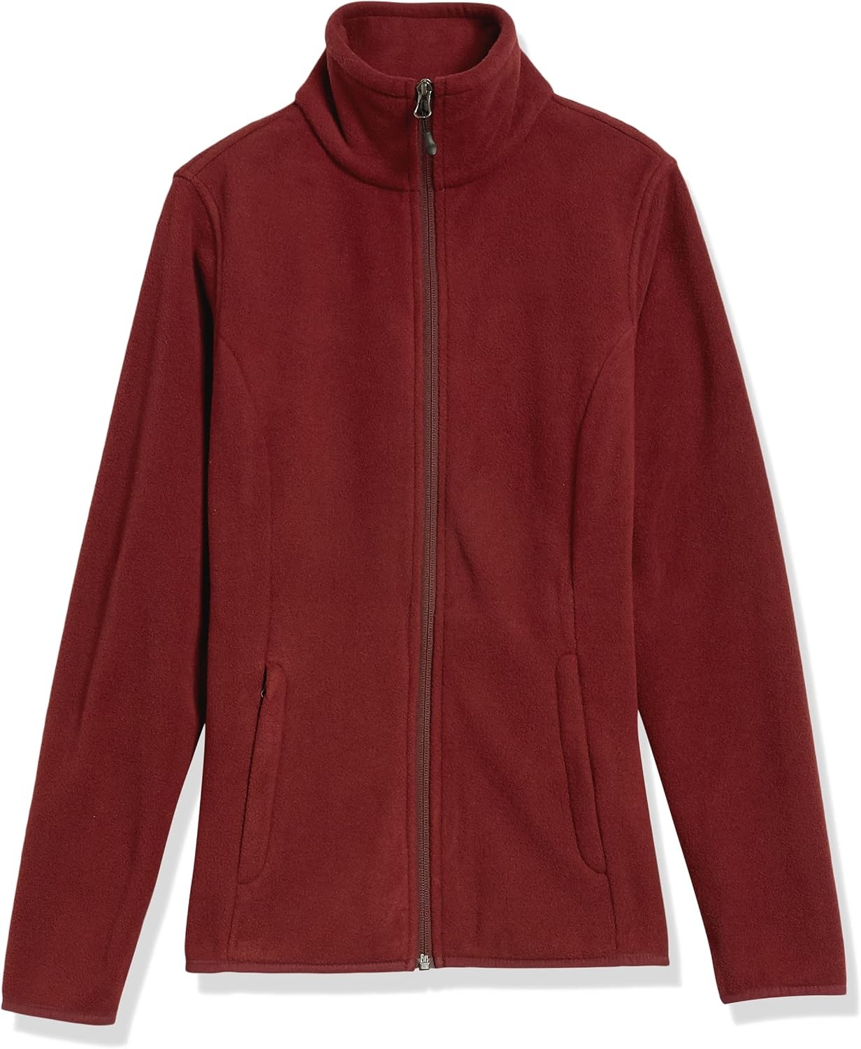 image:imageAmazon Essentials Womens ClassicFit FullZip Polar Soft Fleece Jacket Outerwear Coat with Cuffs Available in Plus SizeBurgundy