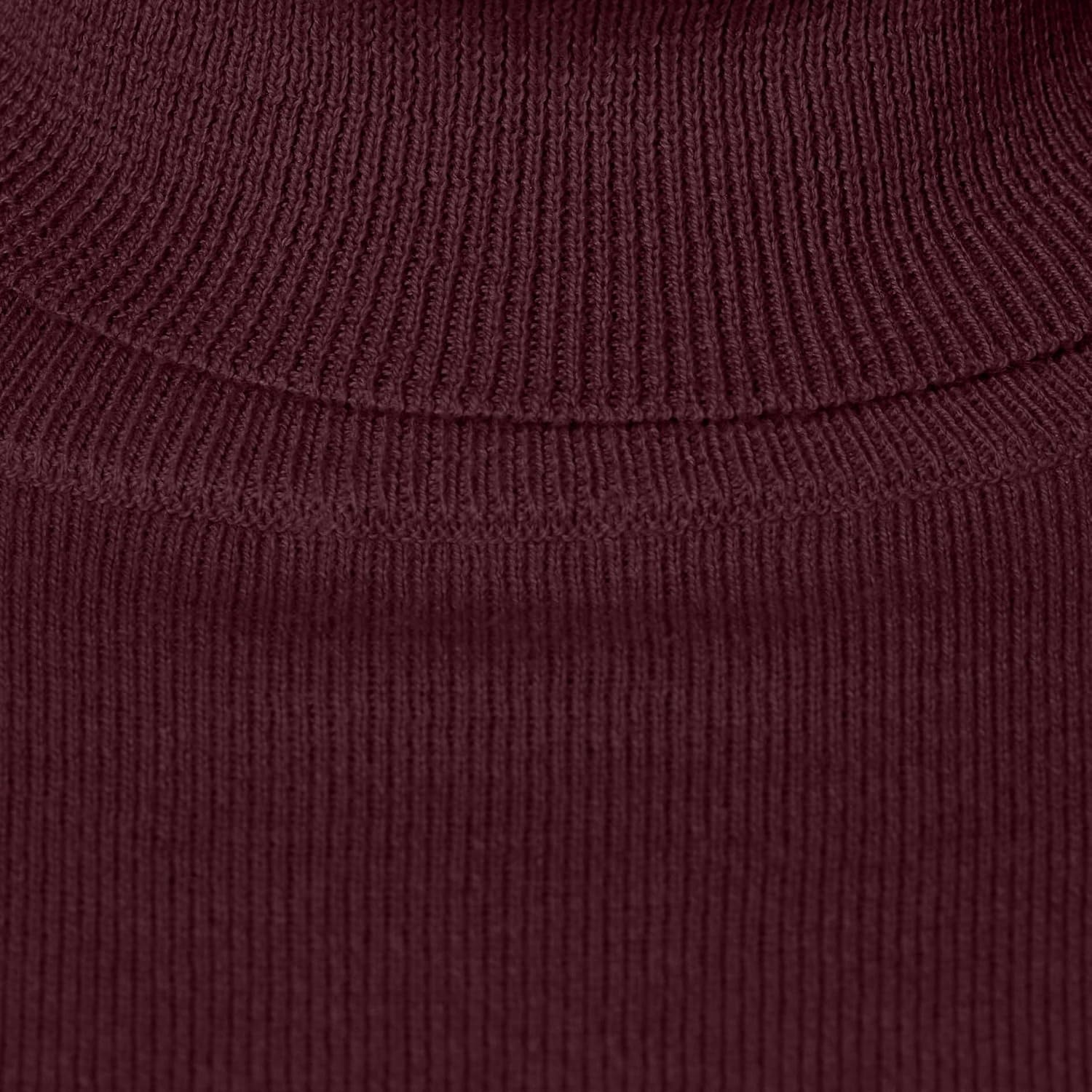 image:imageAmazon Essentials Womens ClassicFit Lightweight LongSleeve Turtleneck SweaterBurgundy