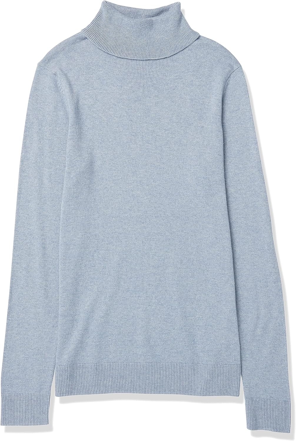 image:imageAmazon Essentials Womens ClassicFit Lightweight LongSleeve Turtleneck SweaterLight Indigo Heather