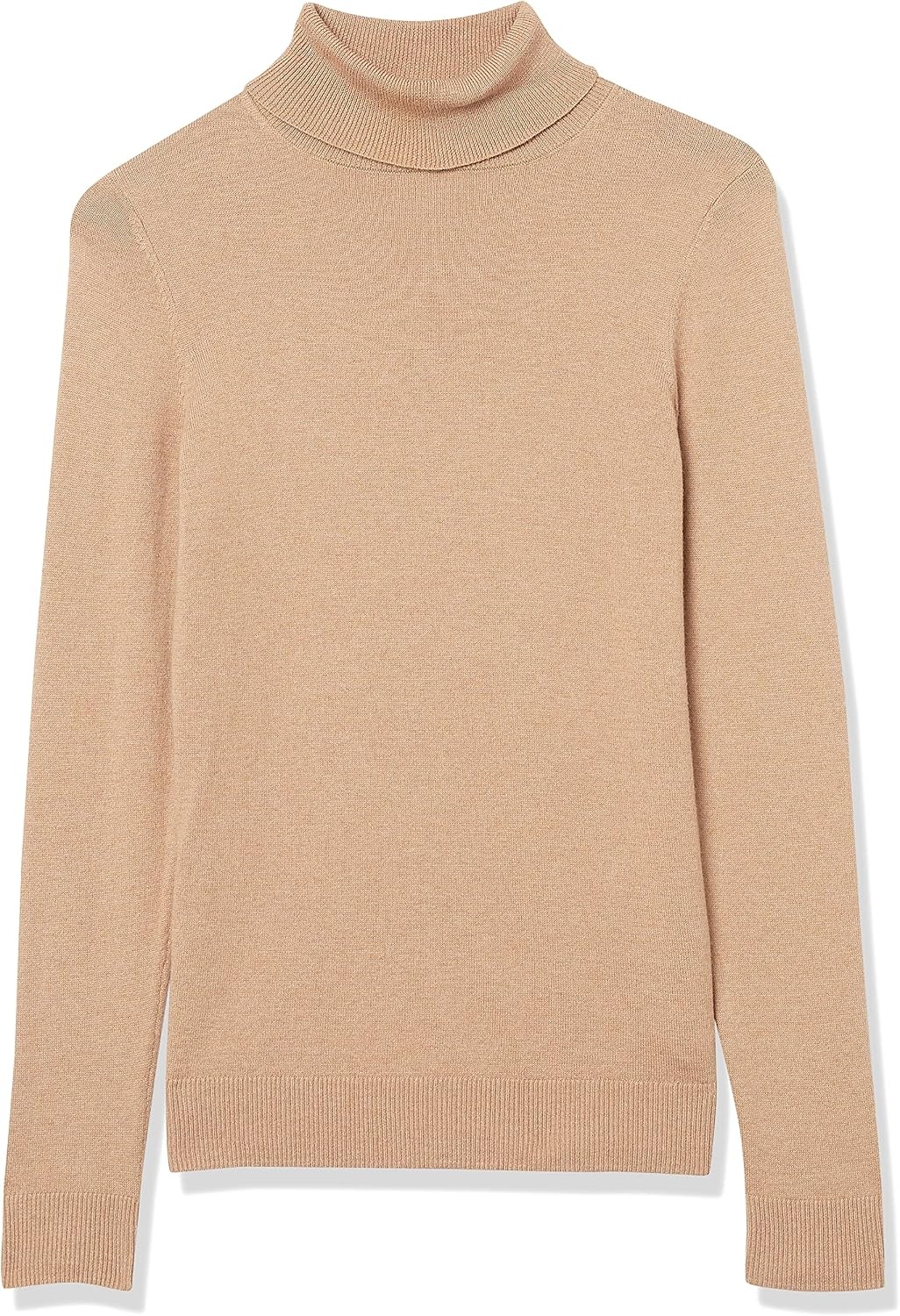 image:imageAmazon Essentials Womens ClassicFit Lightweight LongSleeve Turtleneck SweaterTaupe Heather