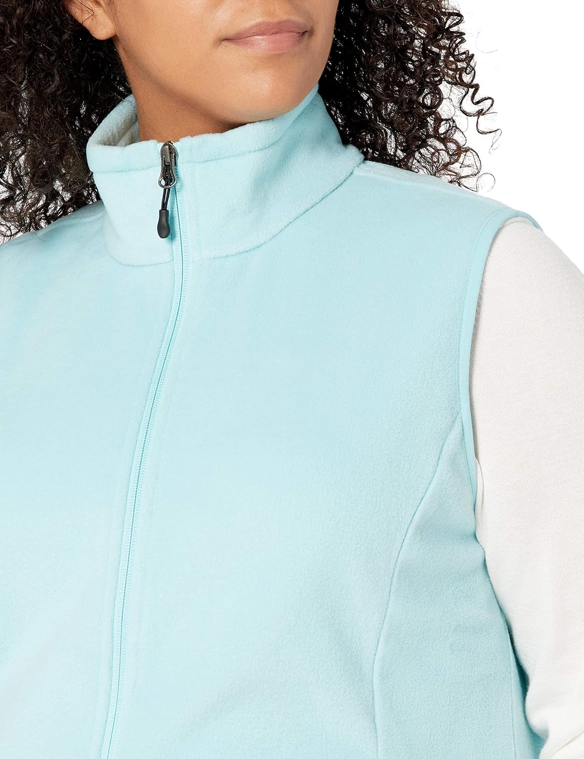 image:imageAmazon Essentials Womens ClassicFit Sleeveless Polar Soft Fleece Vest with Zip Pockets Available in Plus SizeAqua