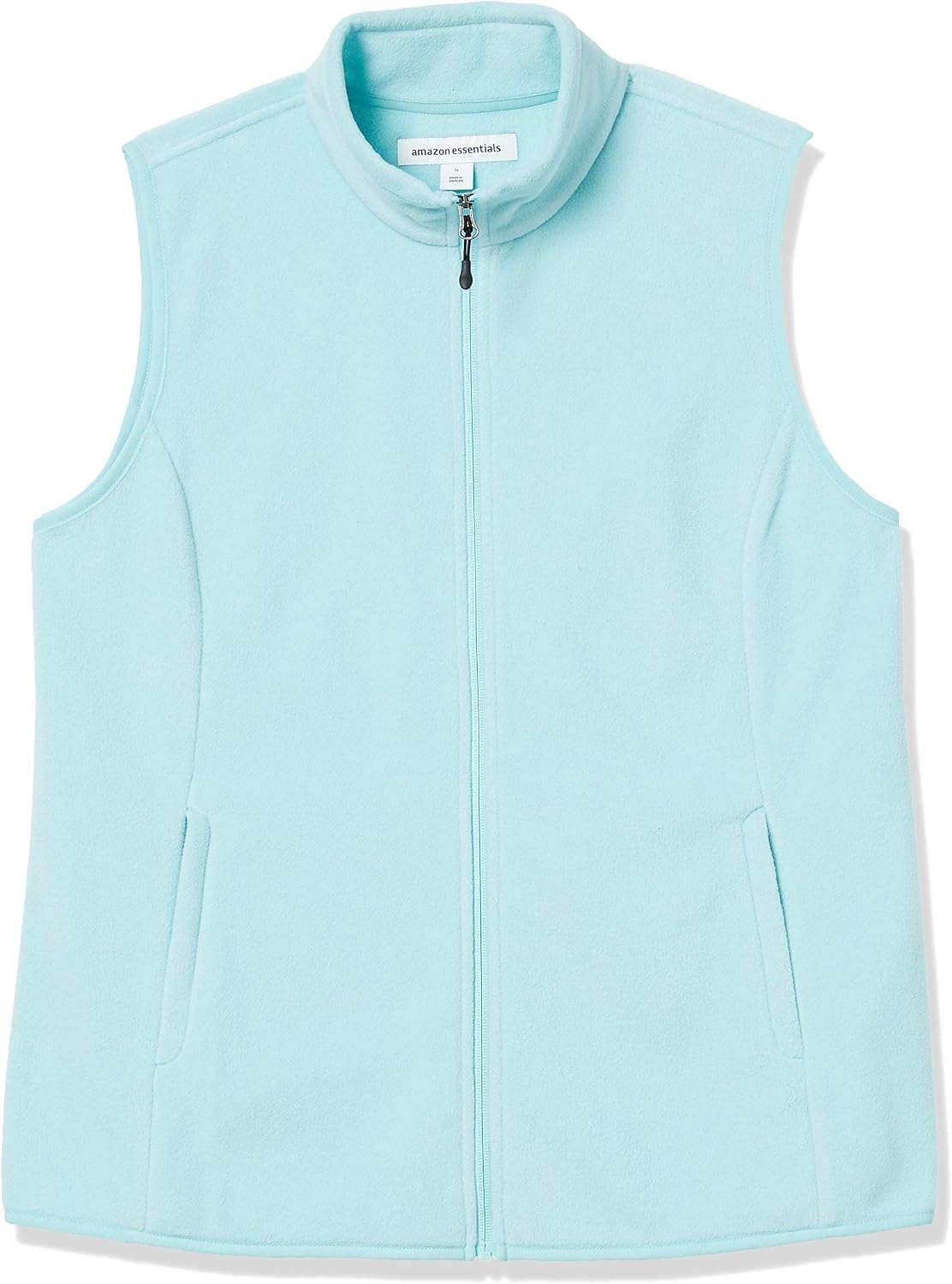 image:imageAmazon Essentials Womens ClassicFit Sleeveless Polar Soft Fleece Vest with Zip Pockets Available in Plus SizeAqua