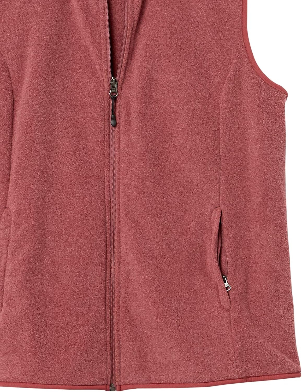 image:imageAmazon Essentials Womens ClassicFit Sleeveless Polar Soft Fleece Vest with Zip Pockets Available in Plus SizeBurgundy Heather