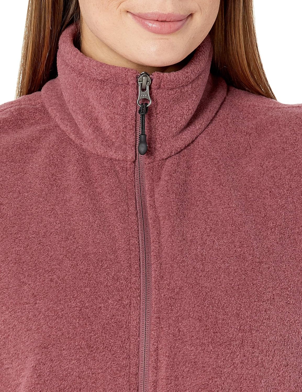 image:imageAmazon Essentials Womens ClassicFit Sleeveless Polar Soft Fleece Vest with Zip Pockets Available in Plus SizeBurgundy Heather