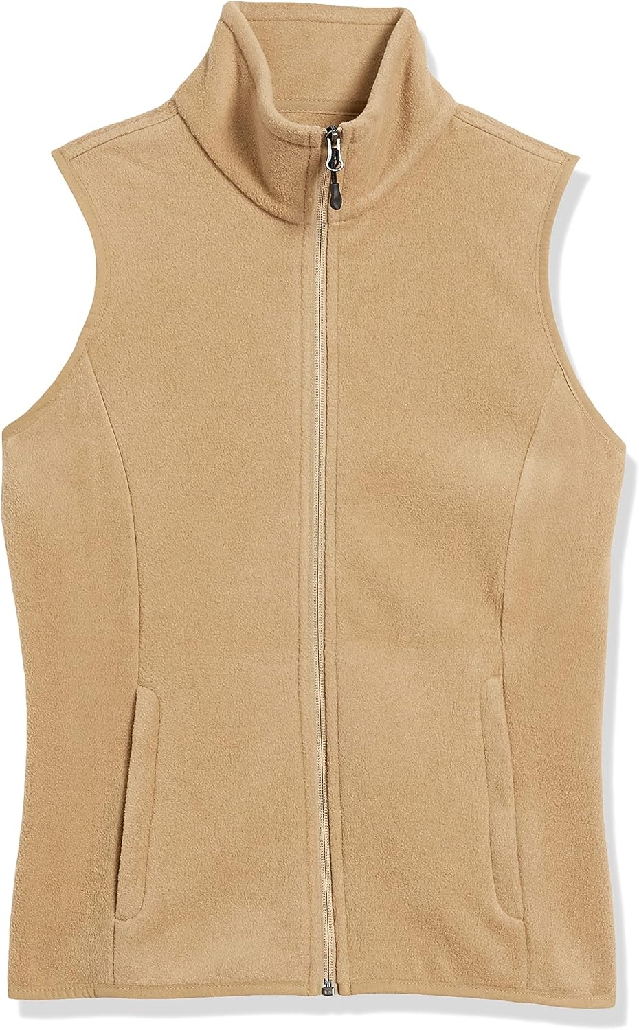 image:imageAmazon Essentials Womens ClassicFit Sleeveless Polar Soft Fleece Vest with Zip Pockets Available in Plus SizeCamel