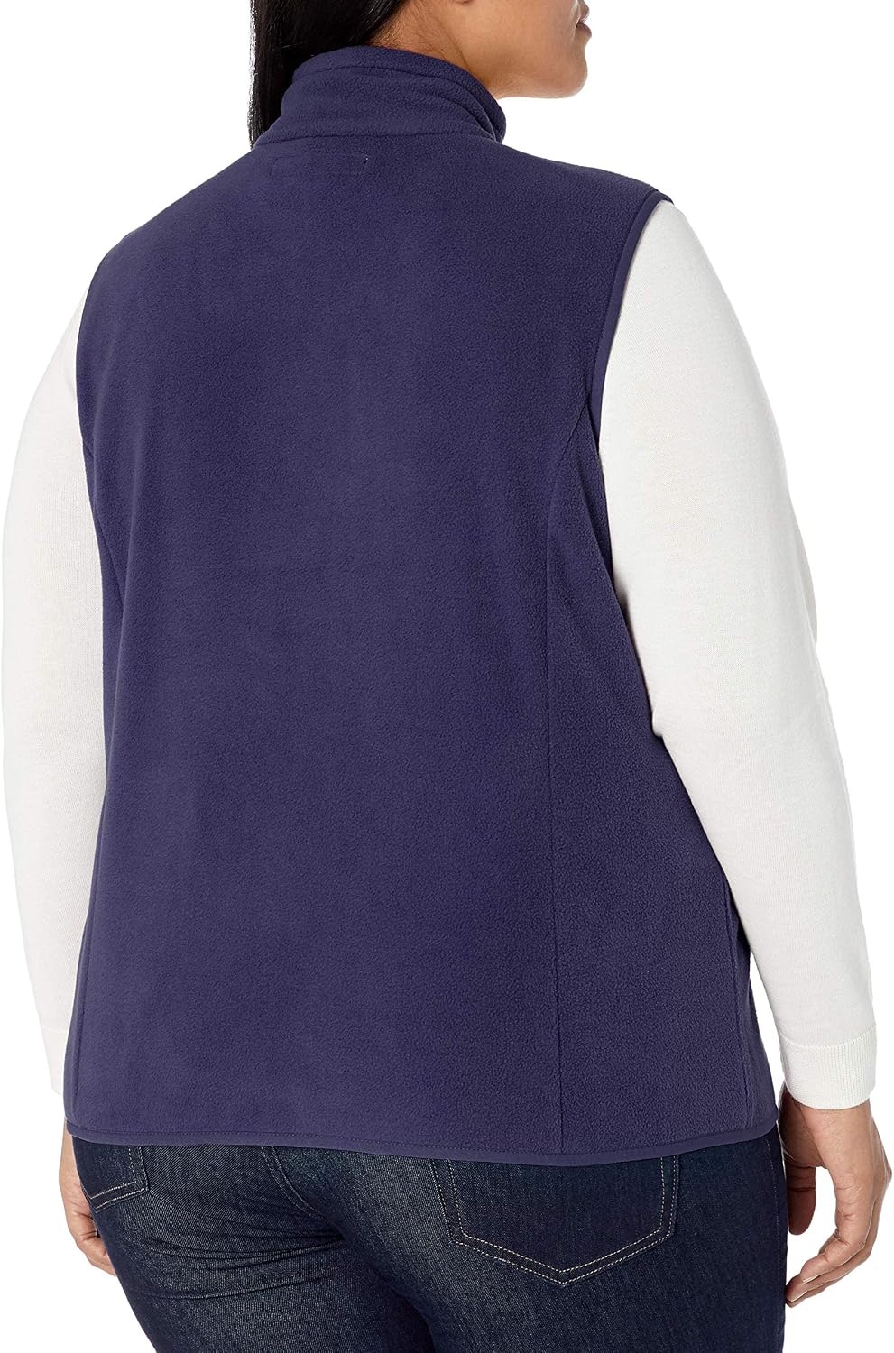 image:imageAmazon Essentials Womens ClassicFit Sleeveless Polar Soft Fleece Vest with Zip Pockets Available in Plus SizeNavy
