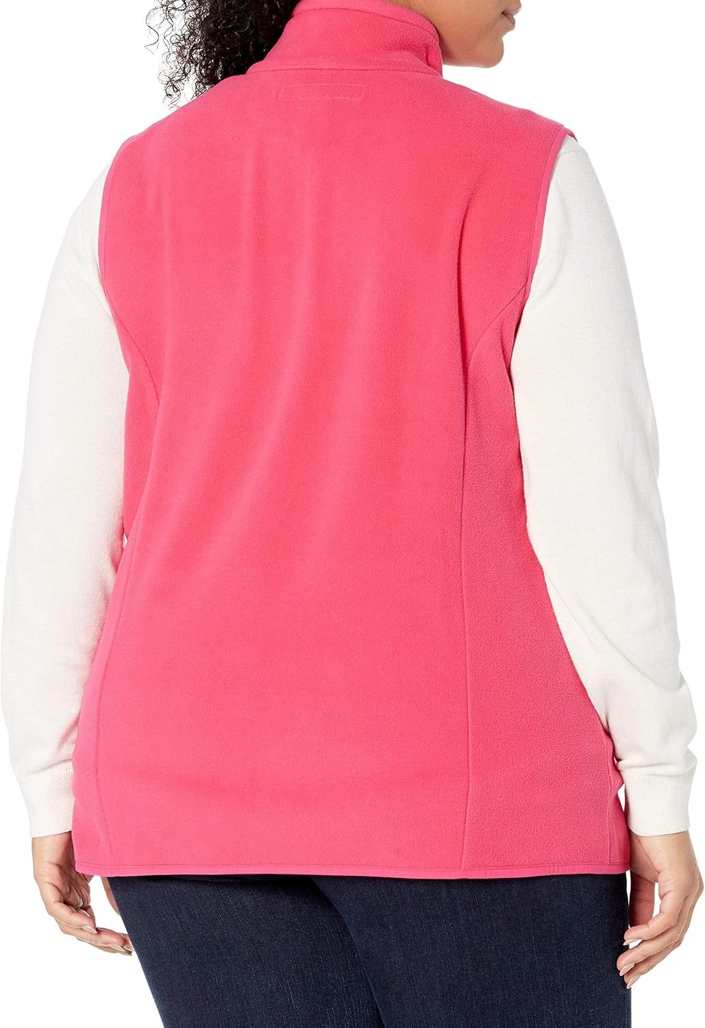 image:imageAmazon Essentials Womens ClassicFit Sleeveless Polar Soft Fleece Vest with Zip Pockets Available in Plus SizePink