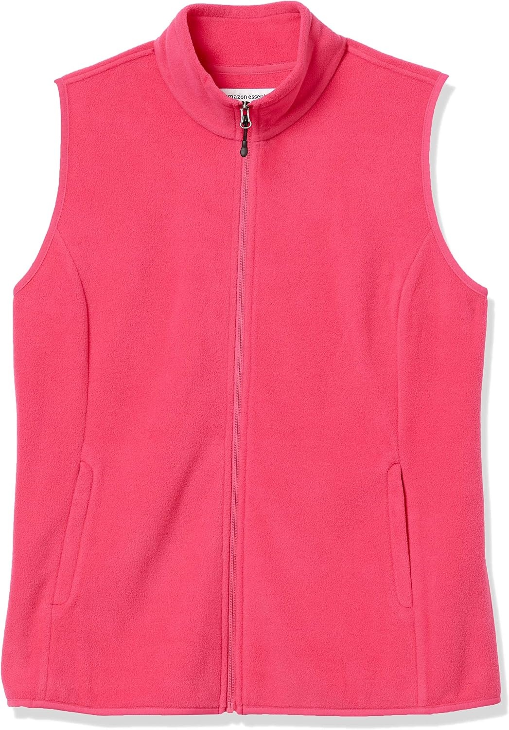 image:imageAmazon Essentials Womens ClassicFit Sleeveless Polar Soft Fleece Vest with Zip Pockets Available in Plus SizePink