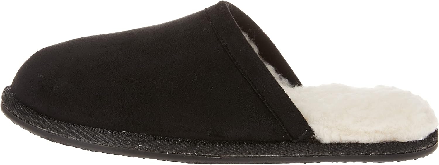 image:imageAmazon Essentials Womens Cozy Slippers with Faux Fur Lining NonSlip Indoor Outdoor House ShoesBlack