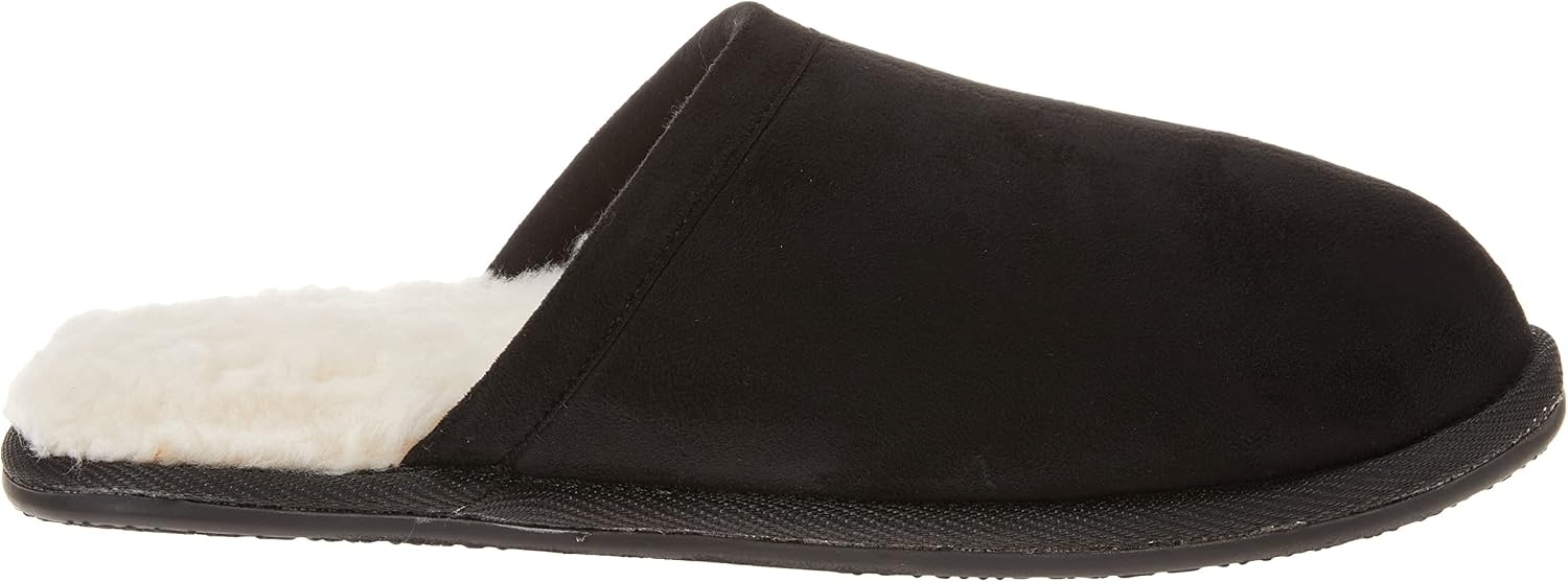 image:imageAmazon Essentials Womens Cozy Slippers with Faux Fur Lining NonSlip Indoor Outdoor House ShoesBlack