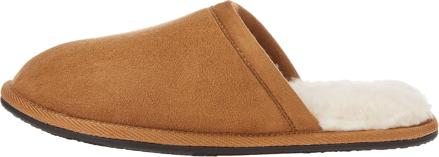 image:imageAmazon Essentials Womens Cozy Slippers with Faux Fur Lining NonSlip Indoor Outdoor House ShoesChestnut Brown
