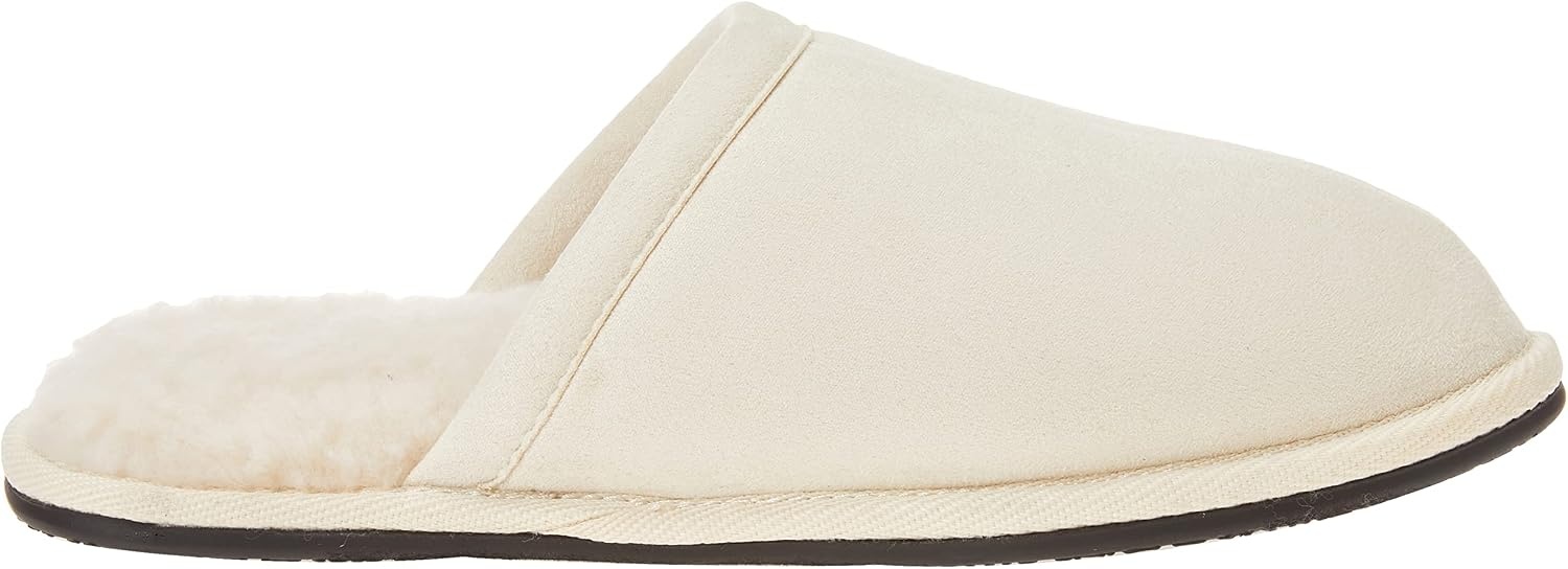 image:imageAmazon Essentials Womens Cozy Slippers with Faux Fur Lining NonSlip Indoor Outdoor House ShoesLight Beige