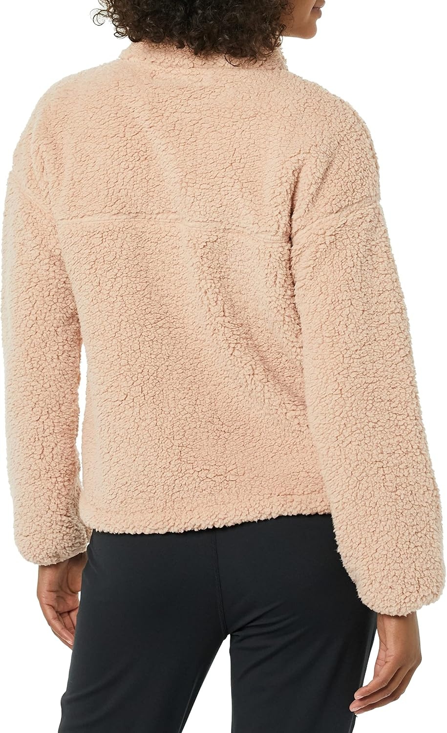 image:imageAmazon Essentials Womens Long Sleeve Fleece ZipUp Sherpa Lined Jacket with Stand NeckBlush