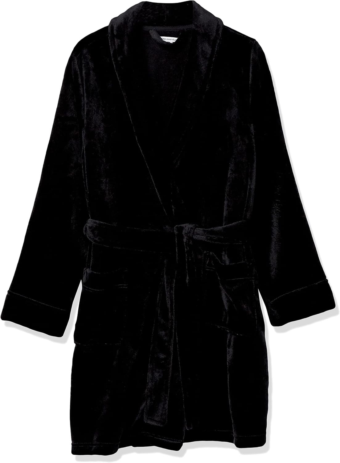 image:imageAmazon Essentials Womens MidLength Plush Bath Robe Loungewear Available in Plus SizeBlack