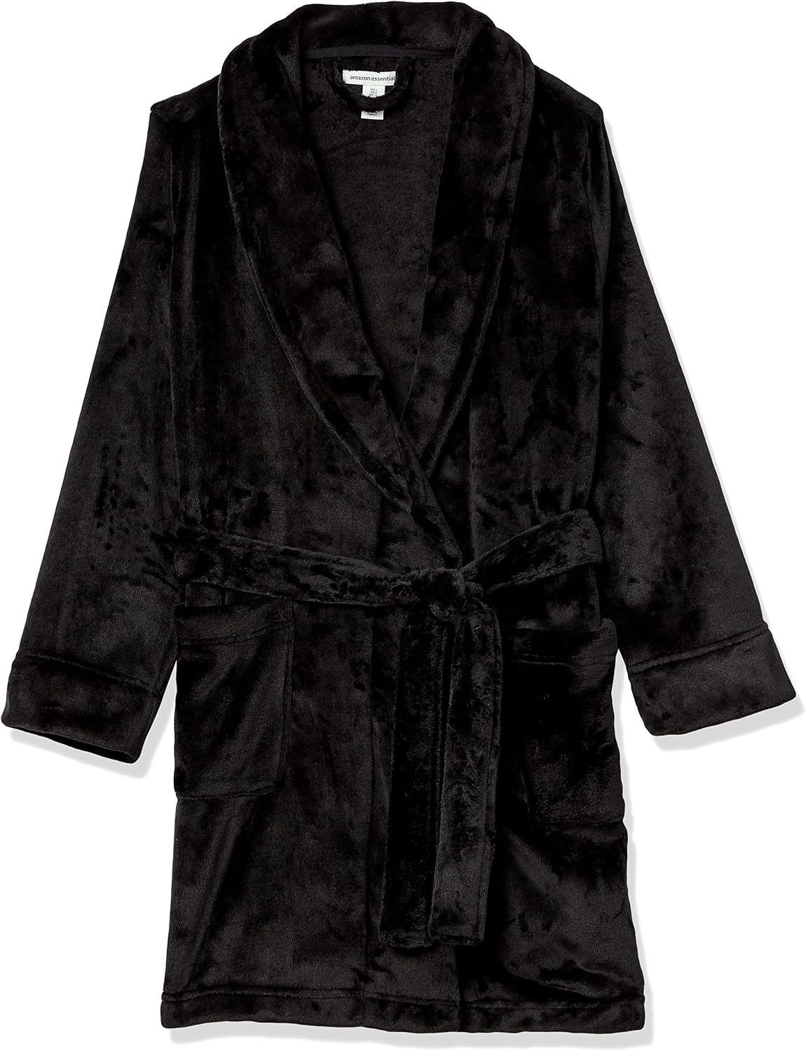 image:imageAmazon Essentials Womens MidLength Plush Bath Robe Loungewear Available in Plus SizeBlack