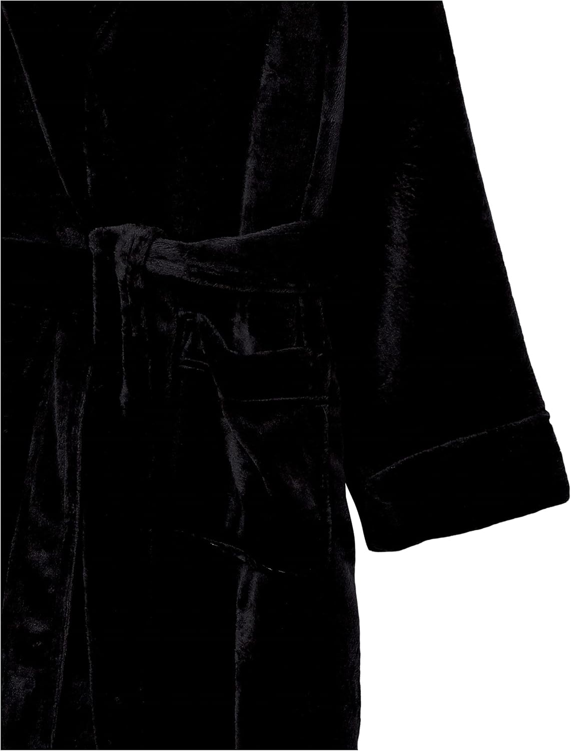 image:imageAmazon Essentials Womens MidLength Plush Bath Robe Loungewear Available in Plus SizeBlack
