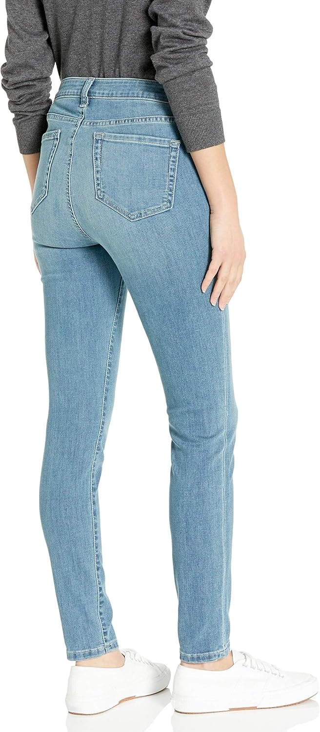 image:imageAmazon Essentials Womens MidRise Stretchy Skinny Denim Jeans 5PocketLight Wash