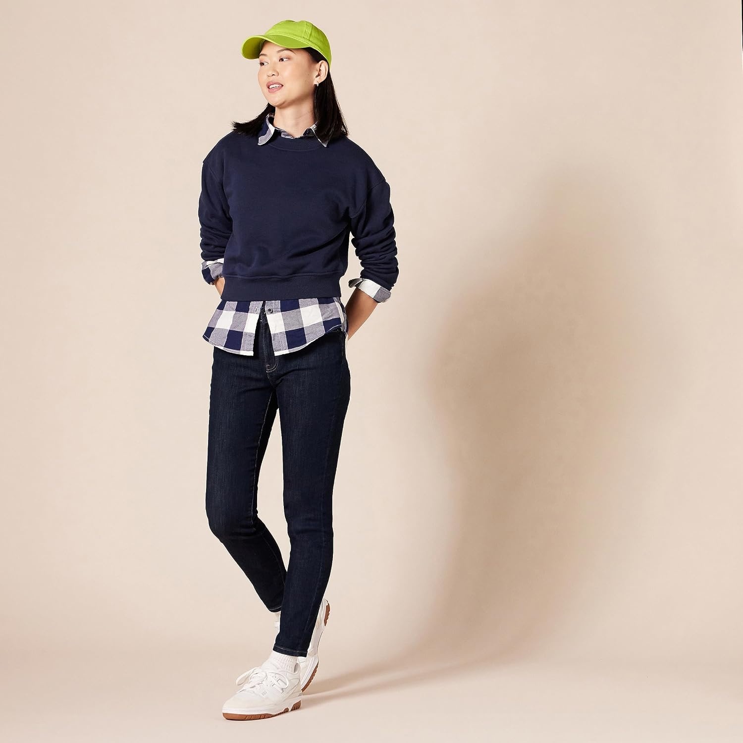 image:imageAmazon Essentials Womens MidRise Stretchy Skinny Denim Jeans 5PocketRinse