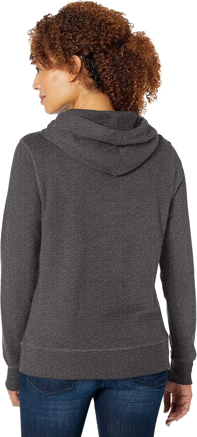 image:imageAmazon Essentials Womens RegularFit Midweight Fleece Pullover Hoodie with Kangaroo Pocket Available in Plus SizeCharcoal Heather