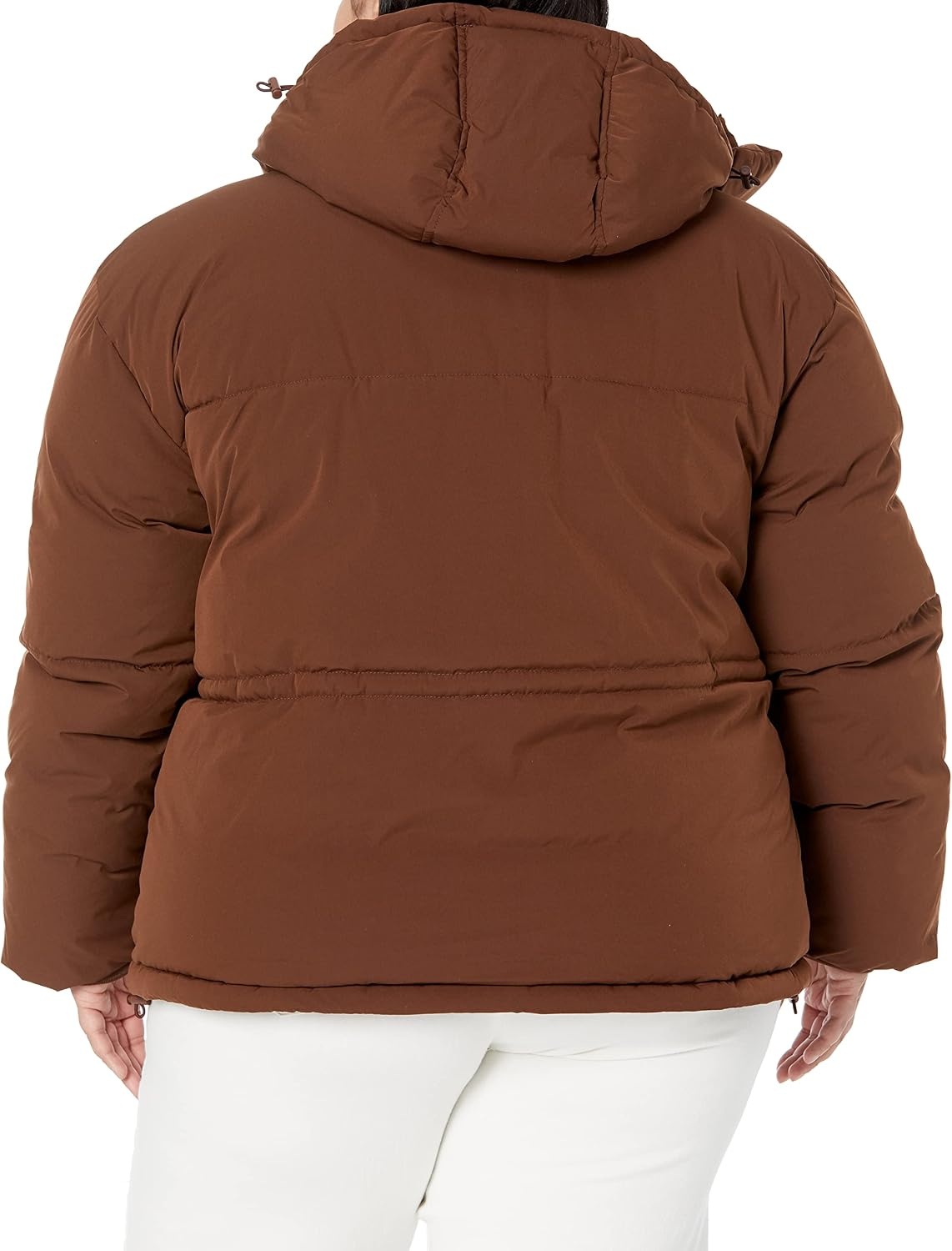 image:imageAmazon Essentials Womens Short Waisted Puffer Jacket Available in Plus SizeDeep Brown
