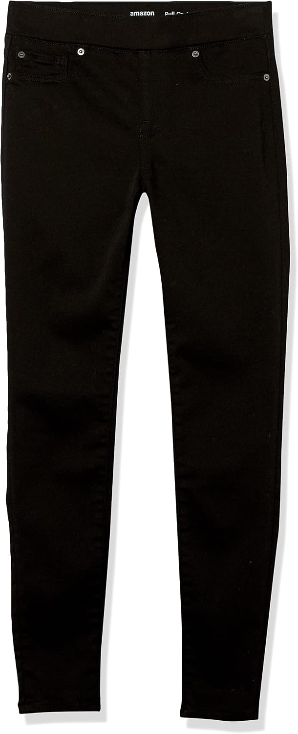 image:imageAmazon Essentials Womens Skinny Fit MidRise Stretch PullOn Jegging with PocketsBlack