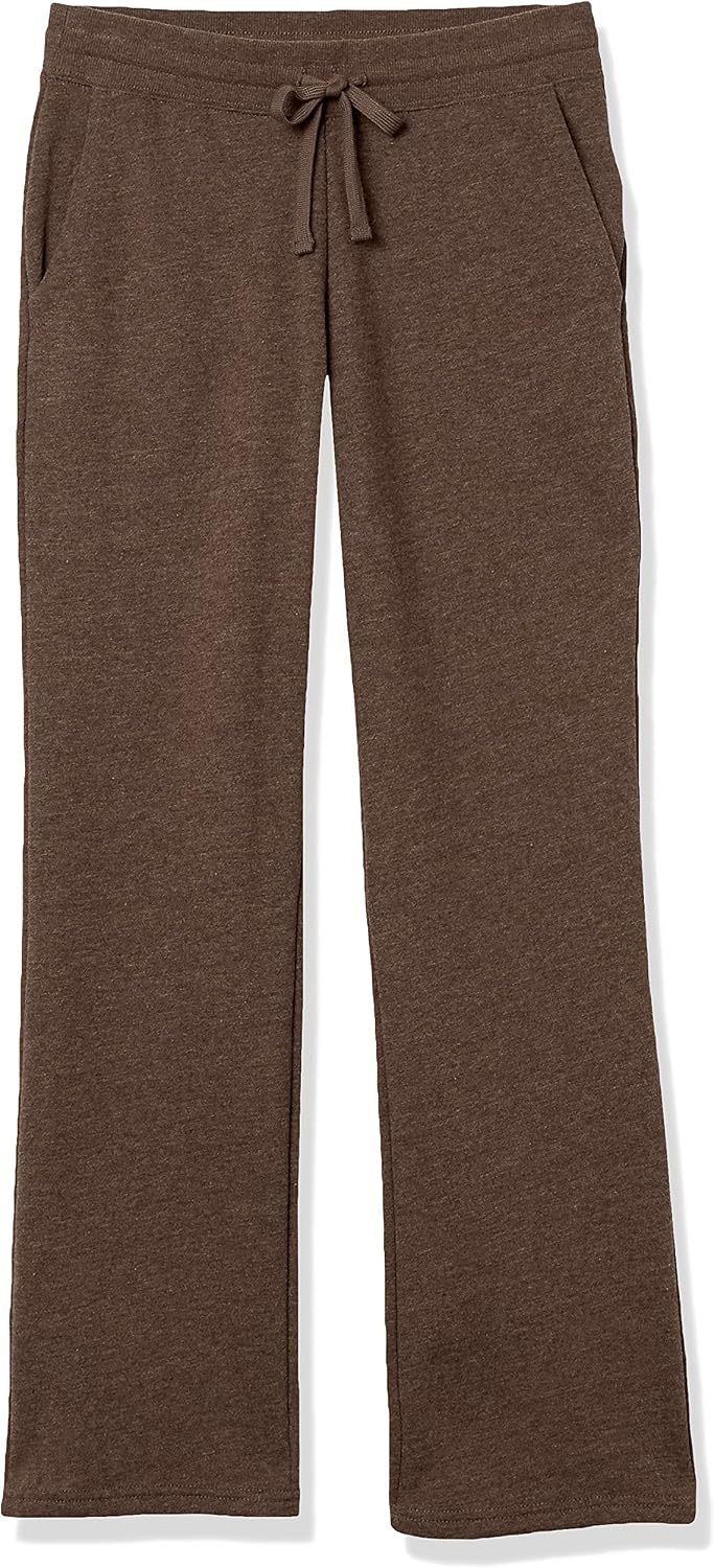 image:imageAmazon Essentials Womens Straight Leg Fleece Sweatpants with Drawstring Available in Plus SizeChocolate Heather