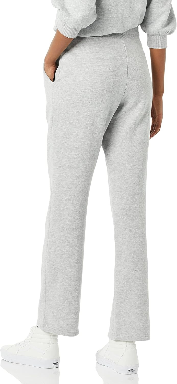 image:imageAmazon Essentials Womens Straight Leg Fleece Sweatpants with Drawstring Available in Plus SizeHeather Grey