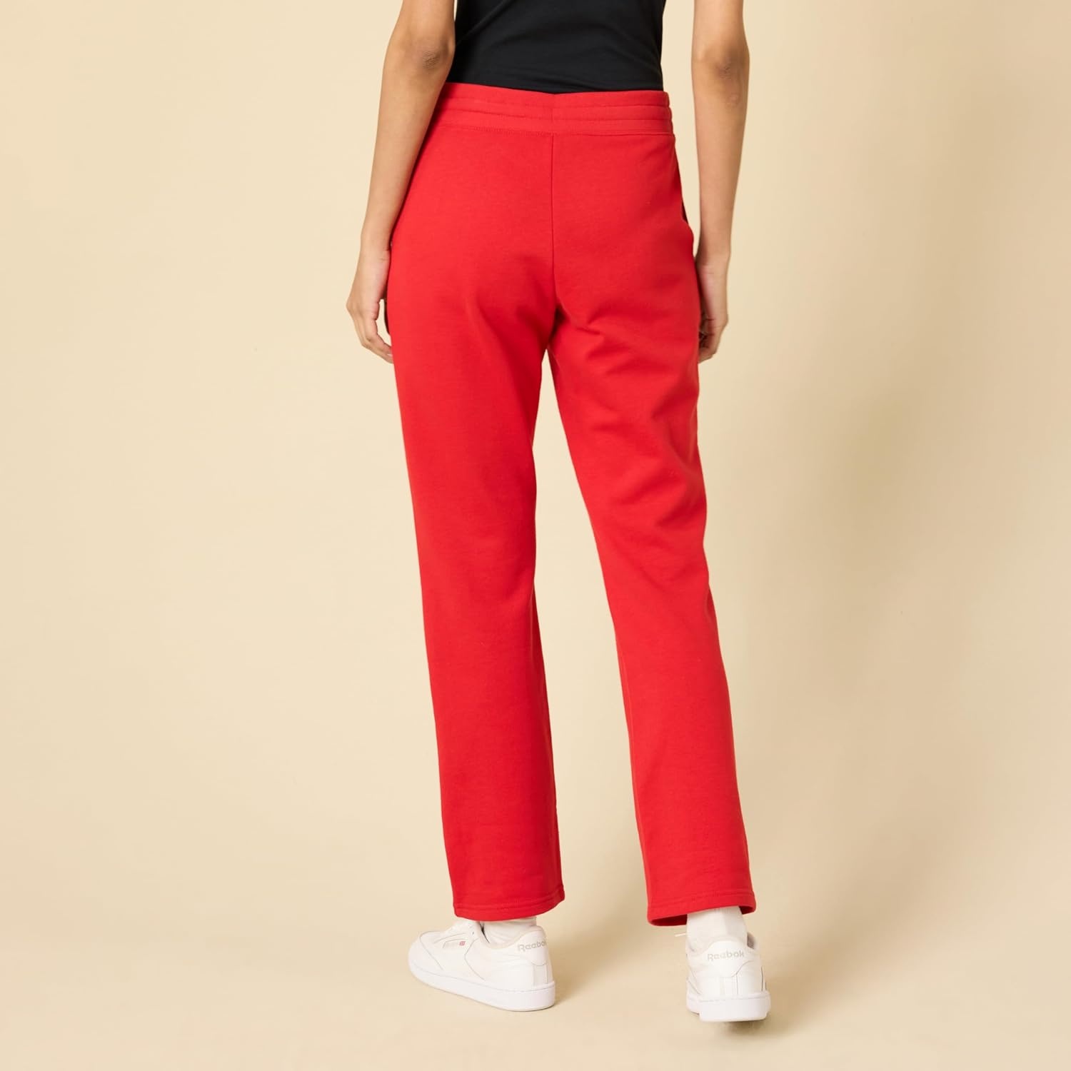 image:imageAmazon Essentials Womens Straight Leg Fleece Sweatpants with Drawstring Available in Plus SizeRed
