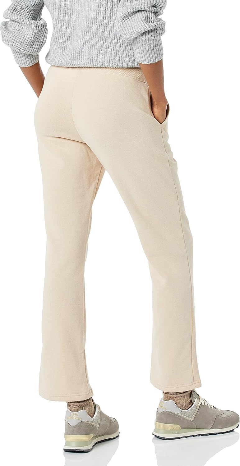 image:imageAmazon Essentials Womens Straight Leg Fleece Sweatpants with Drawstring Available in Plus SizeWarm Beige
