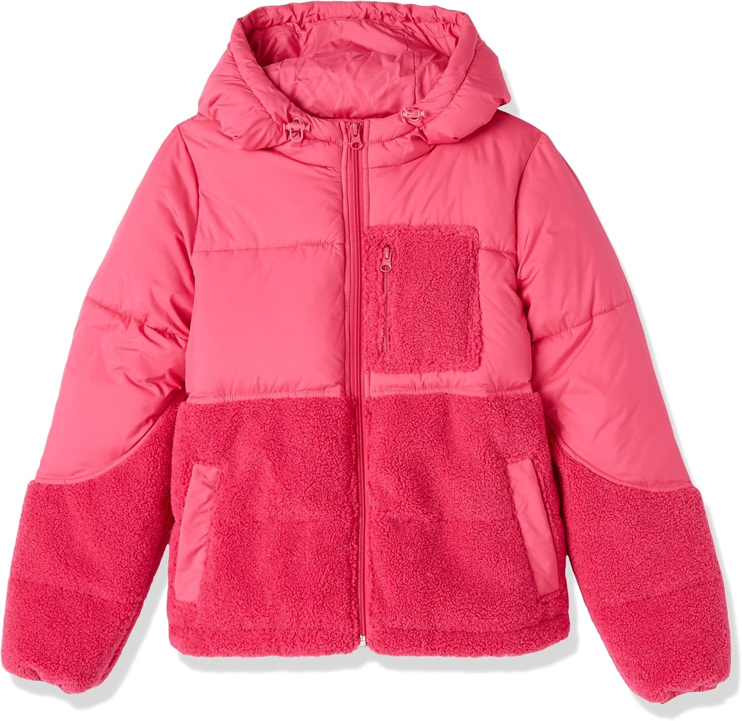 image:imageAmazon Essentials womens FullZip Sherpa Fleece Hooded Puffer JacketHot Pink