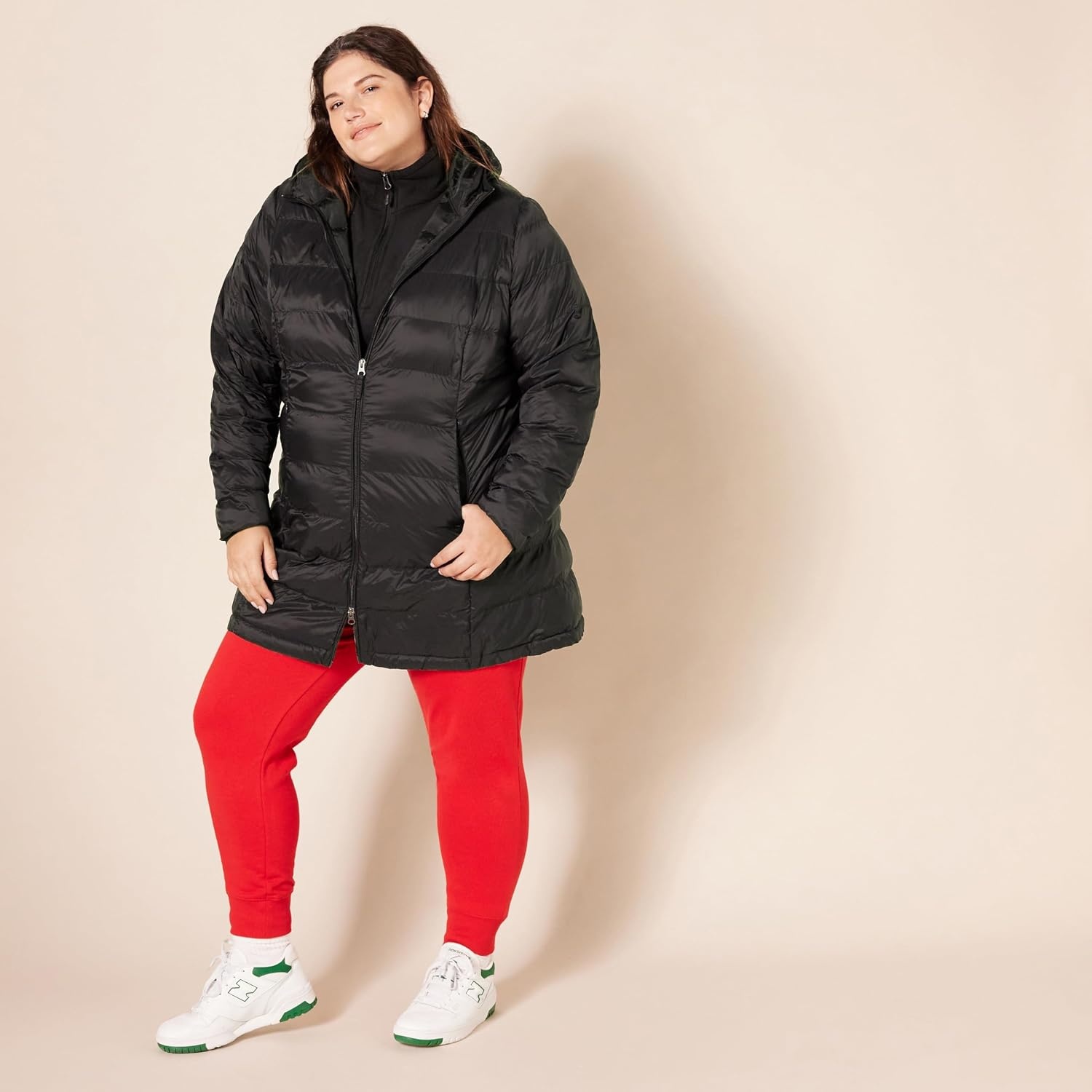 image:imageAmazon Essentials womens Lightweight WaterResistant Packable Hooded Puffer Coat Available in Plus SizeBlack