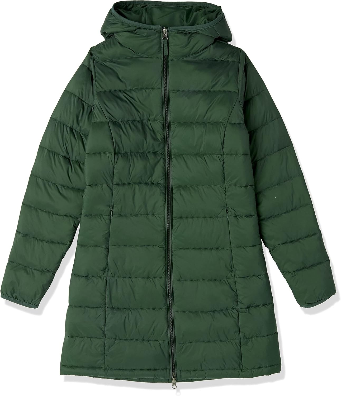 image:imageAmazon Essentials womens Lightweight WaterResistant Packable Hooded Puffer Coat Available in Plus SizeDark Green