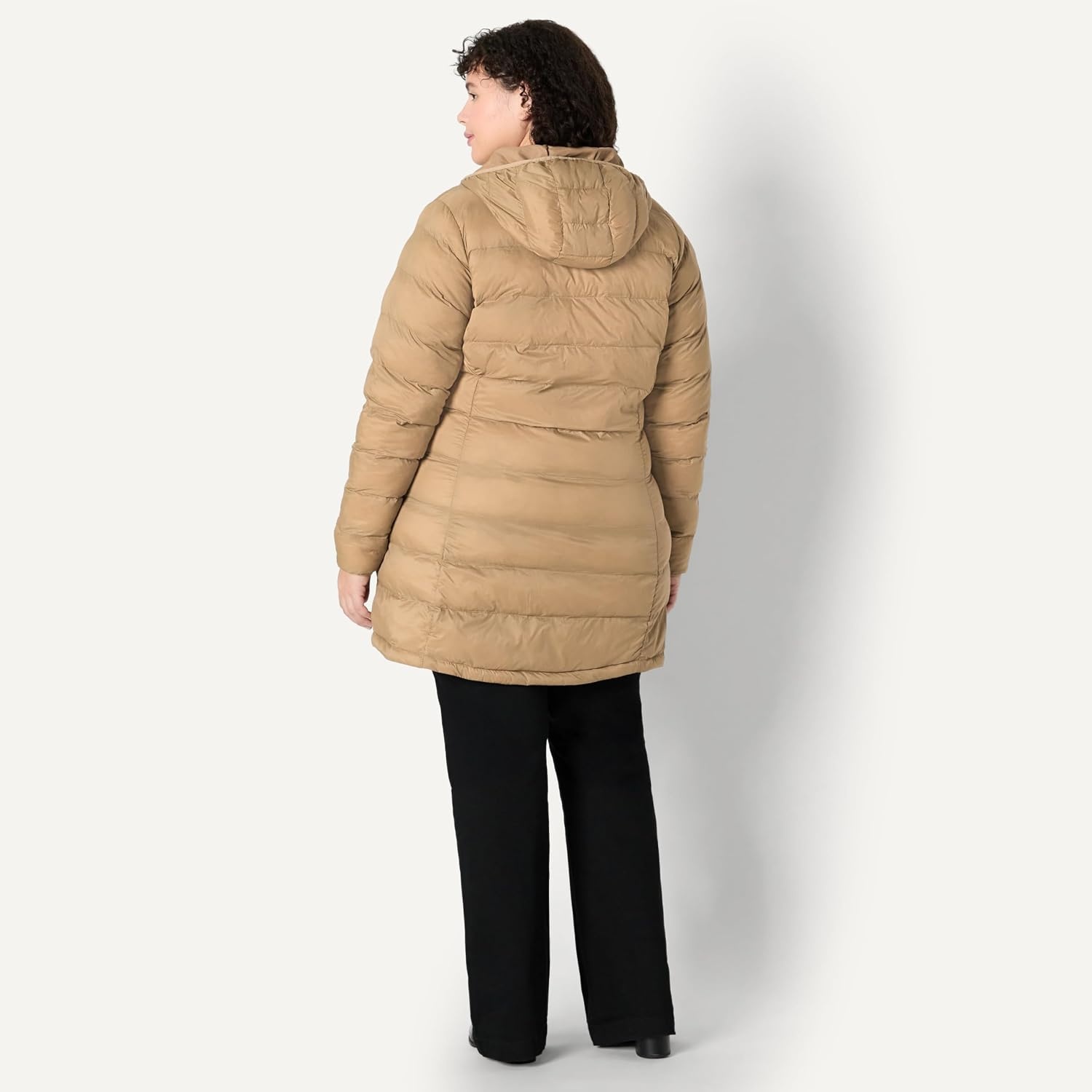 image:imageAmazon Essentials womens Lightweight WaterResistant Packable Hooded Puffer Coat Available in Plus SizeMushroom Brown