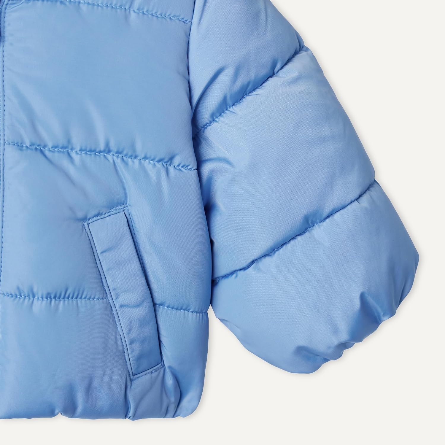 image:imageAmazon Essentials x Sofia Grainge Babies Toddlers and Boys WaterRepellent Hooded Puffer JacketBlue