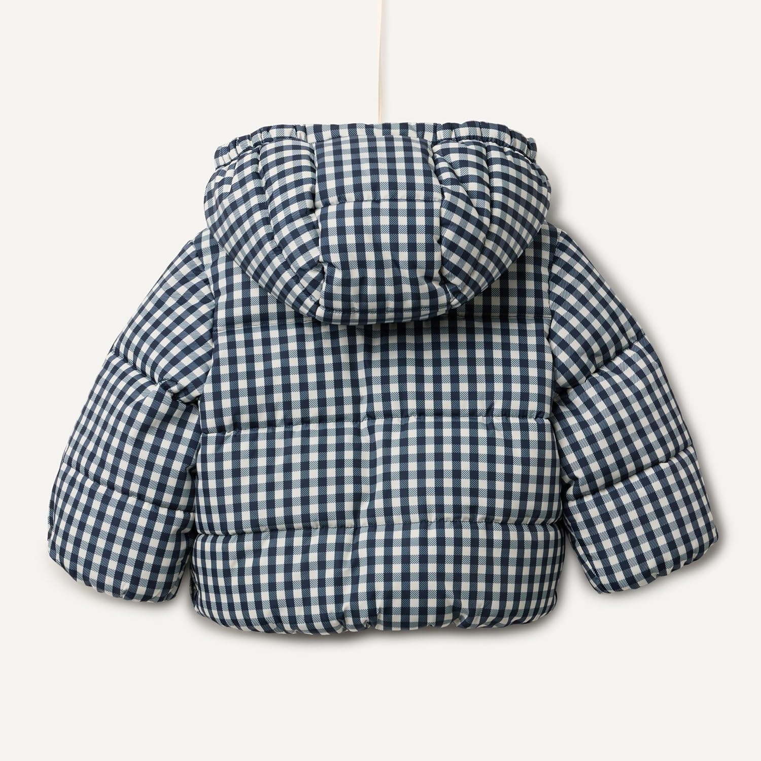 image:imageAmazon Essentials x Sofia Grainge Babies Toddlers and Boys WaterRepellent Hooded Puffer JacketIvory Light Camel Gingham