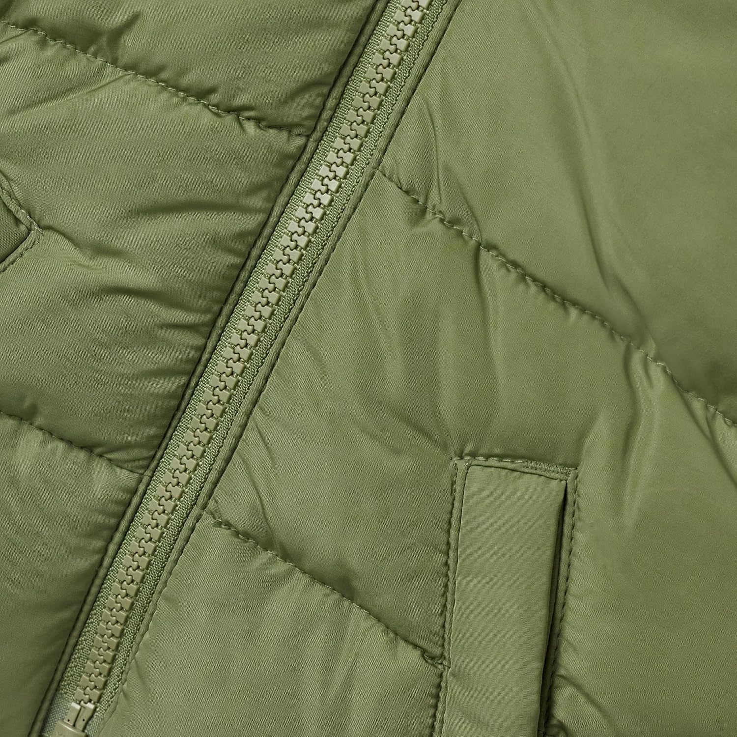 image:imageAmazon Essentials x Sofia Grainge Babies Toddlers and Boys WaterRepellent Hooded Puffer JacketLight Olive