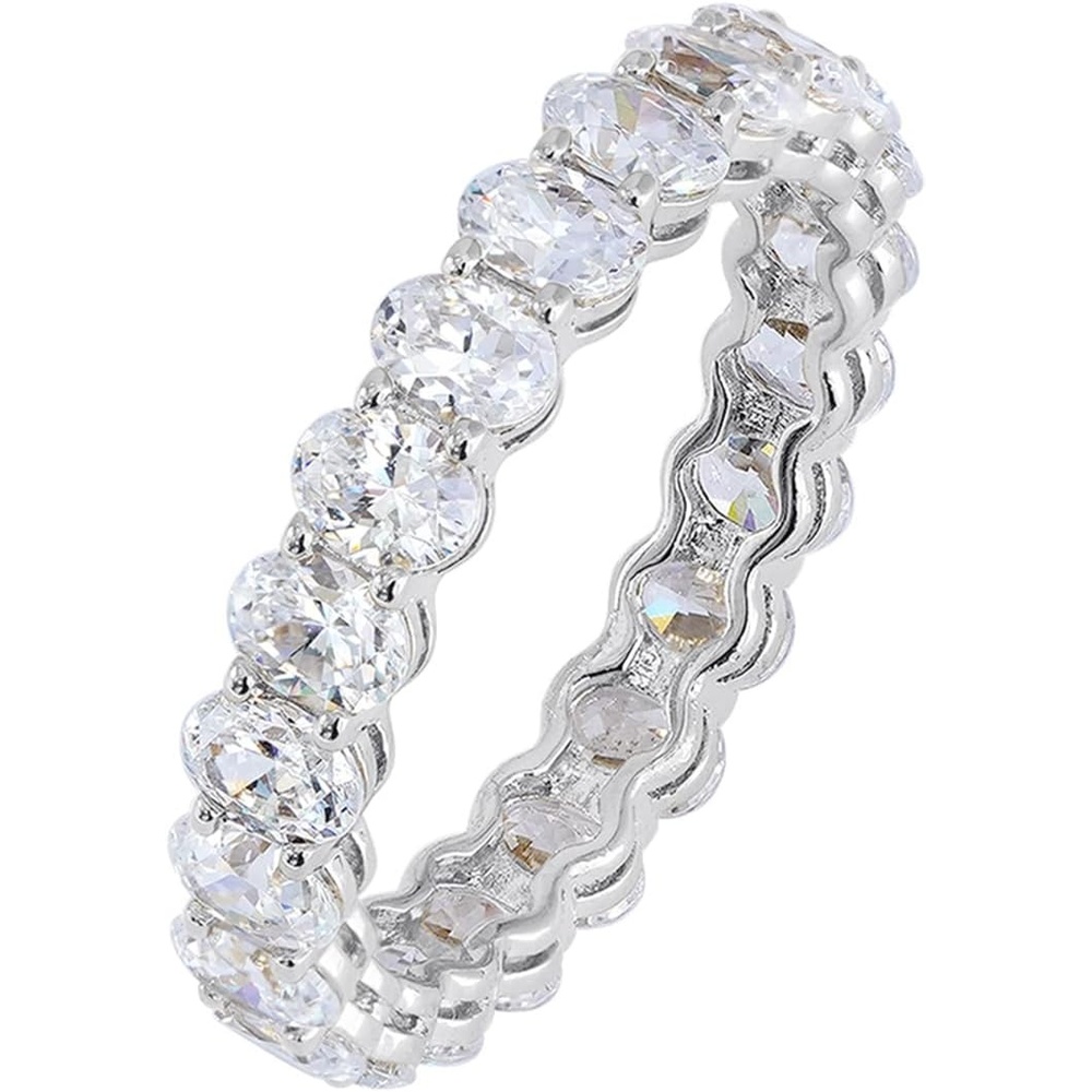 image:imageAmazon Essentials 14K Gold Plated Cubic Zirconia Stackable Statement RingRhodium Plated