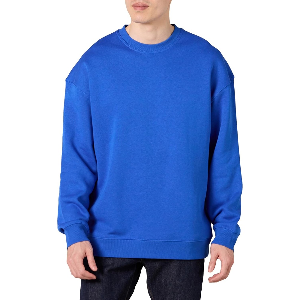 image:imageAmazon Essentials Mens OversizedFit Crewneck Sweatshirt Midweight Casual Available in Big amp TallBright Blue