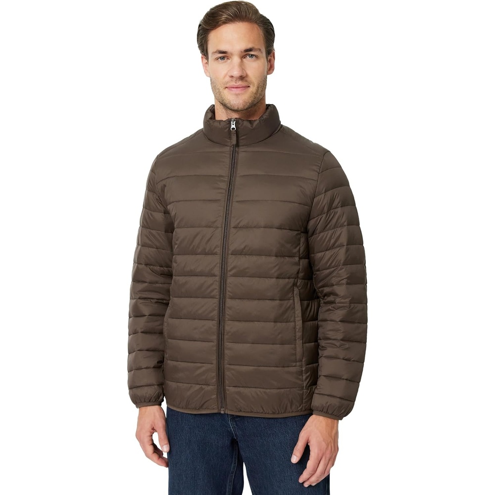 image:imageAmazon Essentials Mens Packable Lightweight WaterResistant Puffer Jacket Available in Big amp TallEspresso