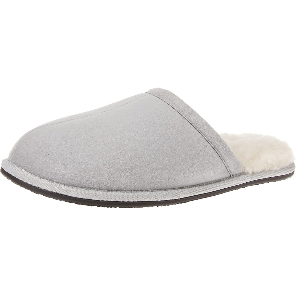 image:imageAmazon Essentials Womens Cozy Slippers with Faux Fur Lining NonSlip Indoor Outdoor House ShoesGrey