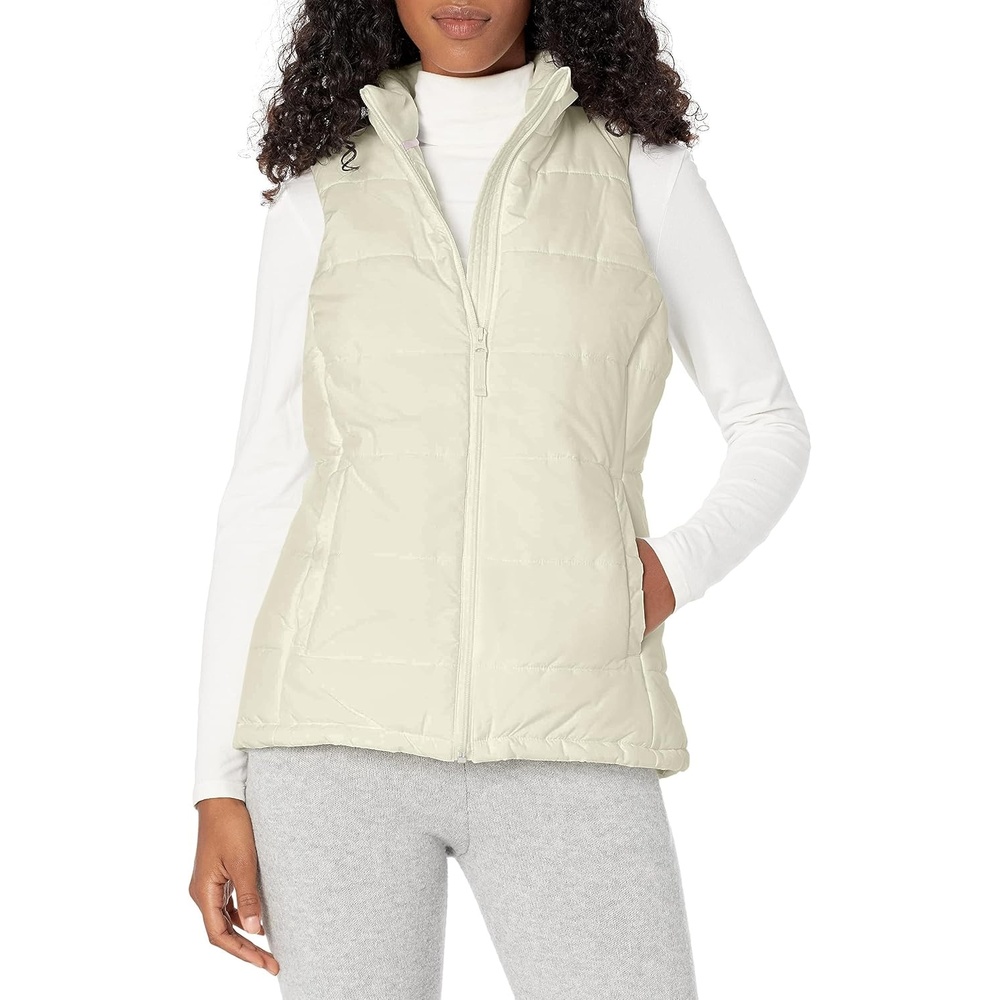 image:imageAmazon Essentials Womens MidWeight Puffer VestIvory