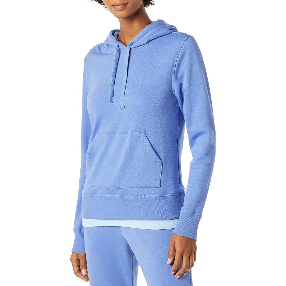 image:imageAmazon Essentials Womens RegularFit Midweight Fleece Pullover Hoodie with Kangaroo Pocket Available in Plus SizeBlue