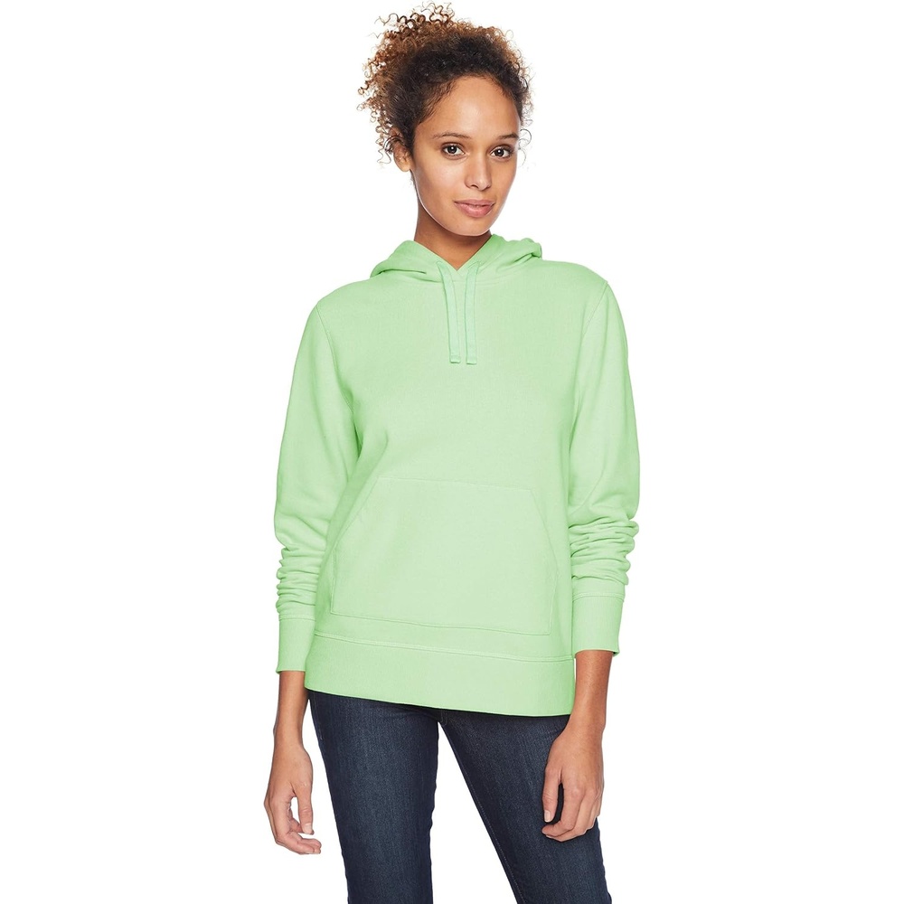 image:imageAmazon Essentials Womens RegularFit Midweight Fleece Pullover Hoodie with Kangaroo Pocket Available in Plus SizeBright Mint