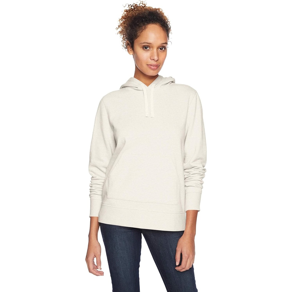 image:imageAmazon Essentials Womens RegularFit Midweight Fleece Pullover Hoodie with Kangaroo Pocket Available in Plus SizeOatmeal Heather