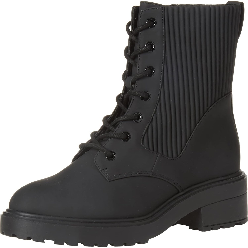 image:imageAmazon Essentials Womens Rubberized Combat Boot with Chunky OutsoleBlack