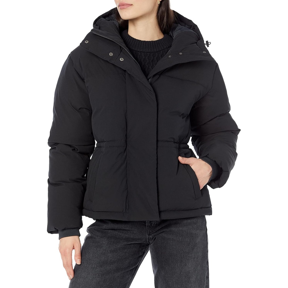 image:imageAmazon Essentials Womens Short Waisted Puffer Jacket Available in Plus SizeBlack