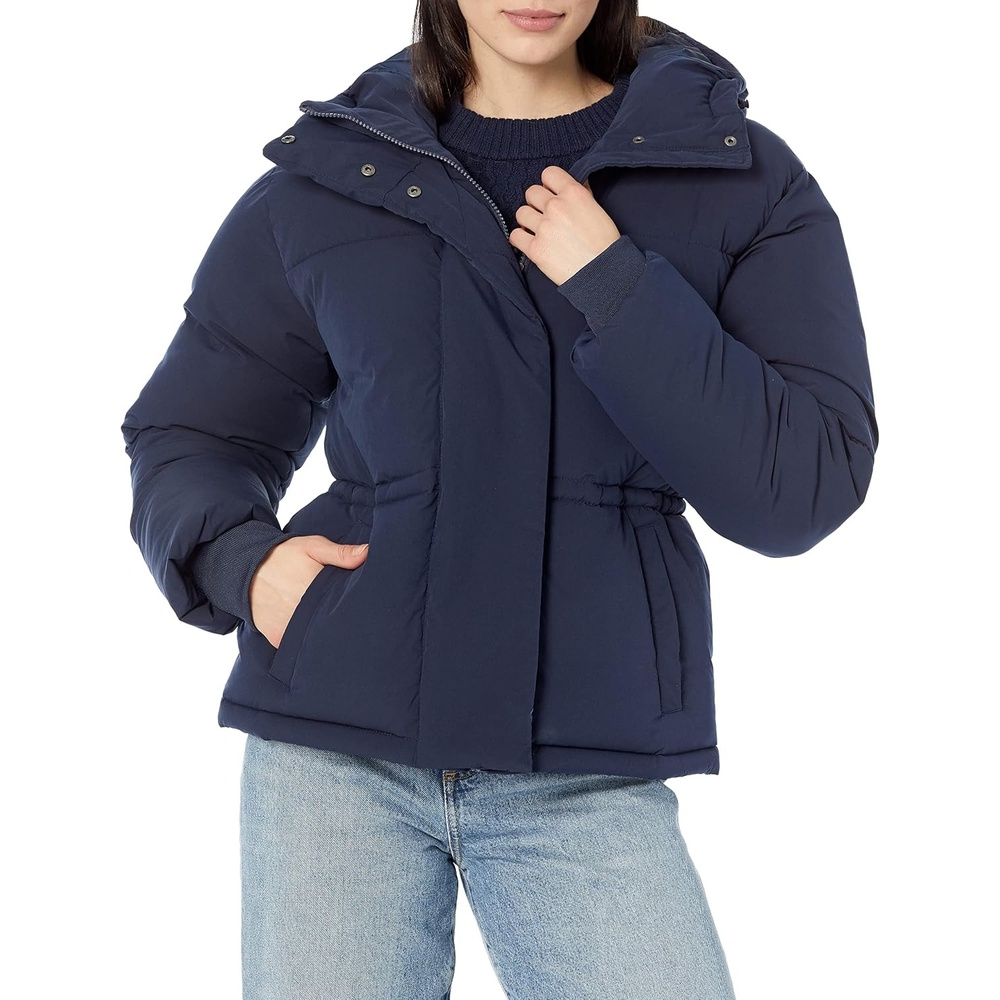 image:imageAmazon Essentials Womens Short Waisted Puffer Jacket Available in Plus SizeNavy