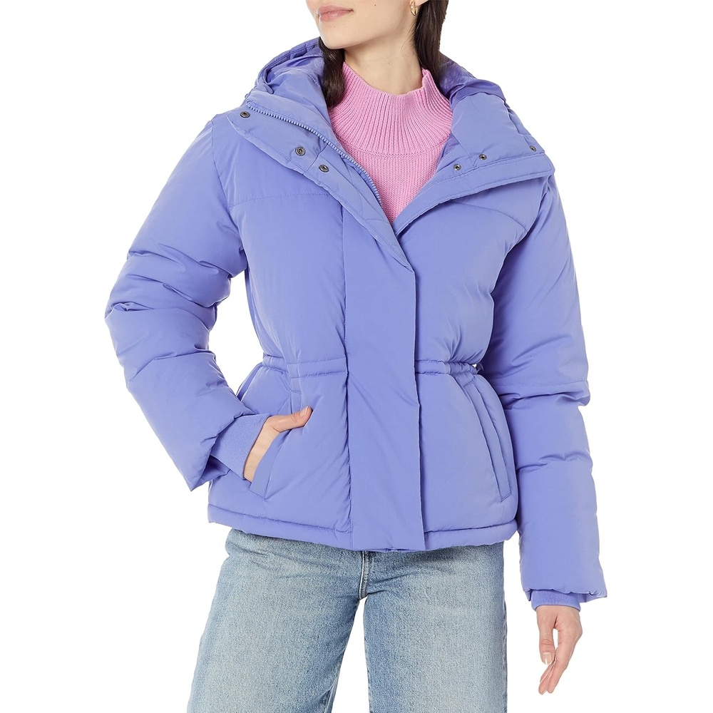 image:imageAmazon Essentials Womens Short Waisted Puffer Jacket Available in Plus SizePurple Blue