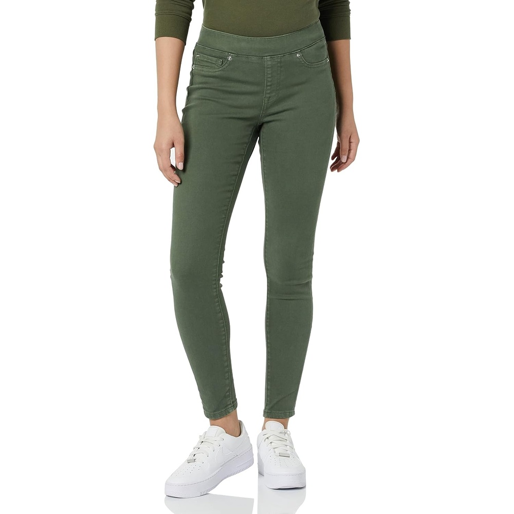 image:imageAmazon Essentials Womens Skinny Fit MidRise Stretch PullOn Jegging with PocketsDark Green